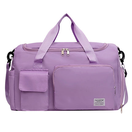 Purple Lightweight & Waterproof Sports Gym Bag with Separate Shoe Compartment, Adjustable Strap and Multiple Pockets - Large-Capacity Travel Duffel for Workout, Business & Getaways.