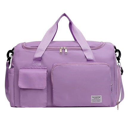 Purple Lightweight & Waterproof Sports Gym Bag with Separate Shoe Compartment, Adjustable Strap and Multiple Pockets - Large-Capacity Travel Duffel for Workout, Business & Getaways.
