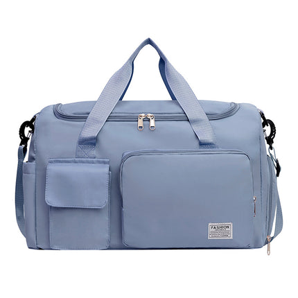 Blue Lightweight & Waterproof Sports Gym Bag with Separate Shoe Compartment, Adjustable Strap and Multiple Pockets - Large-Capacity Travel Duffel for Workout, Business & Getaways.