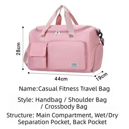 Blue Lightweight & Waterproof Sports Gym Bag with Separate Shoe Compartment, Adjustable Strap and Multiple Pockets - Large-Capacity Travel Duffel for Workout, Business & Getaways.