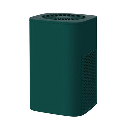 Green Compact Desktop Air Purifier with Dual Activated Carbon Filter - Ultra-Quiet Air Cleaner for Home & Office, Powerful 50 m³/h Airflow, Effectively Removes Odor, Smoke, Dust, Pollen & Pet Dander.