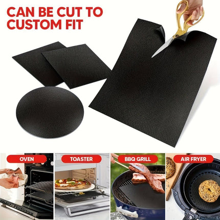 3-Pack 33x40cm Reusable Drip Guard for Ovens, Grills & Microwaves - High-Temperature Resistant Fiberglass Baking Sheet, Heavy Duty & Easy Clean.
