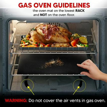 4-Pack 33x40cm Reusable Drip Guard for Ovens, Grills & Microwaves - High-Temperature Resistant Fiberglass Baking Sheet, Heavy Duty & Easy Clean.