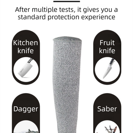 One-Pair 5 Level Cut-Resistant Arm Protection Sleeves(40CM) - Anti-Slash & Anti-Puncture Heavy Duty Safety Guard for Butchering & Construction.