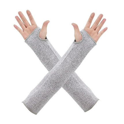 One-Pair 5 Level Cut-Resistant Arm Protection Sleeves(55CM) - Anti-Slash & Anti-Puncture Heavy Duty Safety Guard for Butchering & Construction.