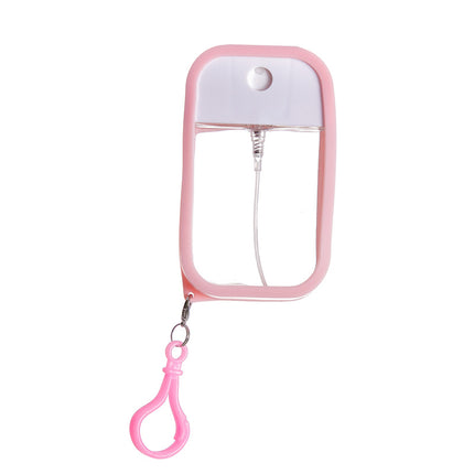 3-Pack Ultra-Slim 50ml Card-Style Travel Spray Bottle with Pink Silicone Sleeve - Portable ABS/PETG Refillable Hydration Sprayer.