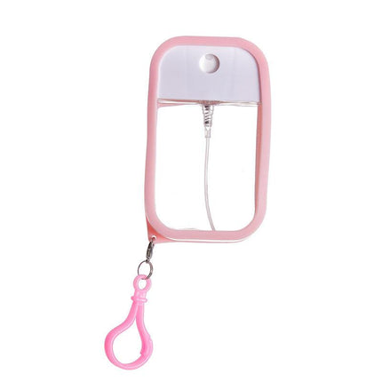 3-Pack Ultra-Slim 50ml Card-Style Travel Spray Bottle with Pink Silicone Sleeve - Portable ABS/PETG Refillable Hydration Sprayer.