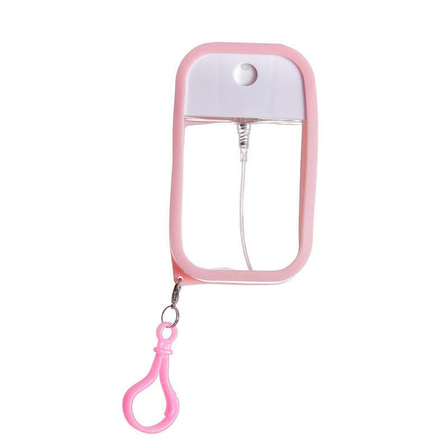 3-Pack Ultra-Slim 50ml Card-Style Travel Spray Bottle with Pink Silicone Sleeve - Portable ABS/PETG Refillable Hydration Sprayer.