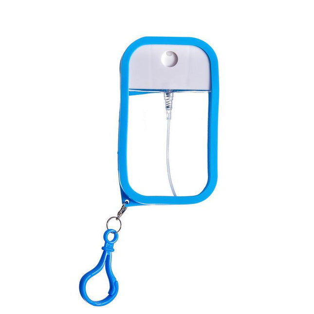 3-Pack Ultra-Slim 50ml Card-Style Travel Spray Bottle with Blue Silicone Sleeve - Portable ABS/PETG Refillable Hydration Sprayer.
