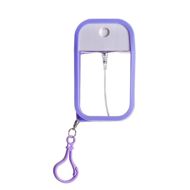 3-Pack Ultra-Slim 50ml Card-Style Travel Spray Bottle with Purple Silicone Sleeve - Portable ABS/PETG Refillable Hydration Sprayer.