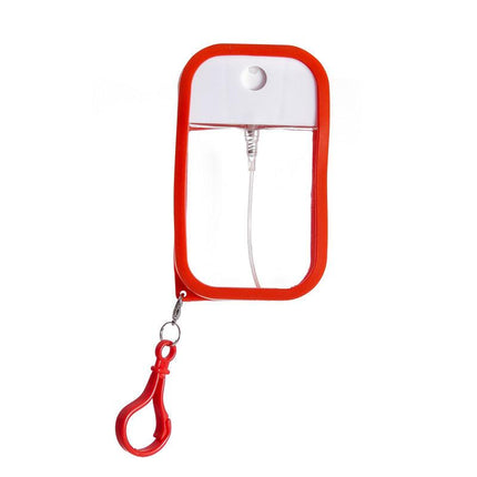 3-Pack Ultra-Slim 50ml Card-Style Travel Spray Bottle with Red Silicone Sleeve - Portable ABS/PETG Refillable Hydration Sprayer.