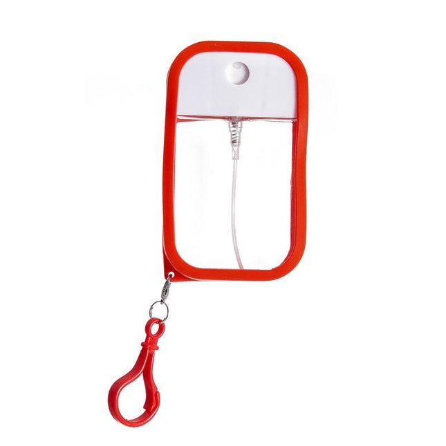 3-Pack Ultra-Slim 50ml Card-Style Travel Spray Bottle with Red Silicone Sleeve - Portable ABS/PETG Refillable Hydration Sprayer.