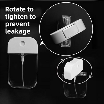 3-Pack Ultra-Slim 50ml Card-Style Travel Spray Bottle with Orange Silicone Sleeve - Portable ABS/PETG Refillable Hydration Sprayer.