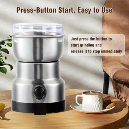 Compact Electric Grinder and Pulverizer - Multi-Functional Ultra-Fine Kitchen Mill for Nut, Grains, Spices, Coffee Beans.