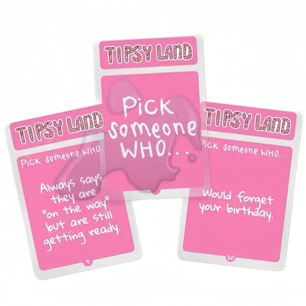 Tipsy Land Party Card & Board Set - Premium Drinking Game and Hilarious Social Icebreaker for Parties & Game.