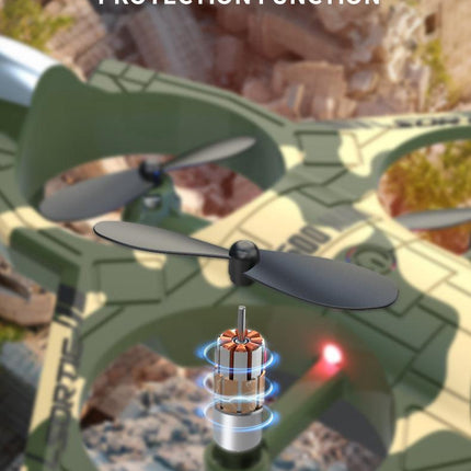 Camouflage Blue 2.4G Remote Control Stunt Fighter Drone  - Manual Toss Launch, One-Key Operation for 360° Flip & Circular Flight, 3-Speed Adjustable Stable Quadcopter with Night Lights.
