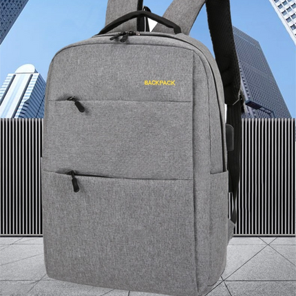Grey 3-PCS Multi-Functional & Lightweight Backpacks Set for Students - Large Capacity Durable Travel Daypack with USB Charging Port, Fit in 14-Inch Laptop Bag.