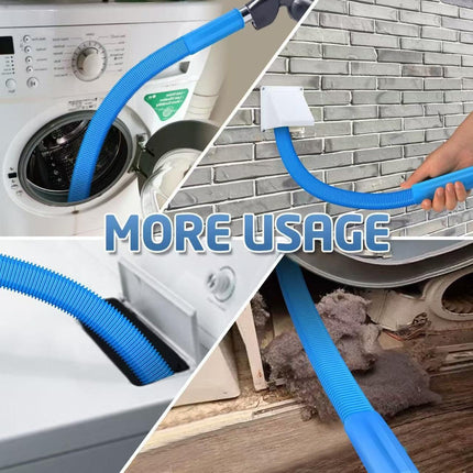 Sealegend Dryer Vent & Washing Machine Deep Cleaner Kit - 8M Flexible Vacuum Hose Attachment & Lint Brush.