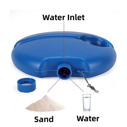 Portable Self-Study Tennis Training Set -  Tennis Rebounder with High-Elasticity String, Baseboard & Durable Training Ball.
