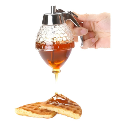 200ML No-Drip Press Honey Syrup Jam Dispenser with Bottom Flow Design.