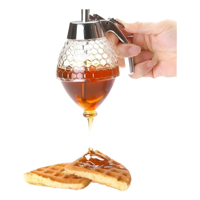 200ML No-Drip Press Honey Syrup Jam Dispenser with Bottom Flow Design.