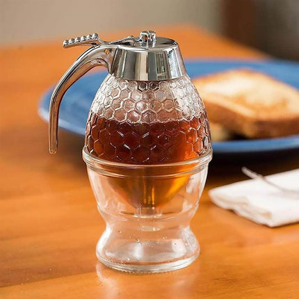 200ML No-Drip Press Honey Syrup Jam Dispenser with Bottom Flow Design.