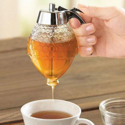 200ML No-Drip Press Honey Syrup Jam Dispenser with Bottom Flow Design.