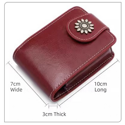 Peacock Blue Sleek Compact PU Leather Flap-Top Lip Gloss Organizer with Built-in Mirror.