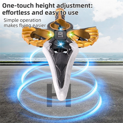 L36 Remote Control Flying Stunt Sword with 360° Flip & One-Key Takeoff - Fully Guarded Propellers and LED Night Lights for Safety & 4-Turbofan High Power Motor (2 Battery Included).