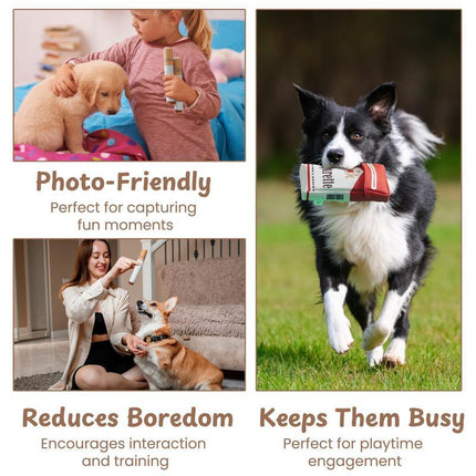 2-Pack Funny Cigarette Box Squeaky Dog Toy - Soft Plush Interactive Molar Toy, Crinkle & Squeak Boredom Breaker.