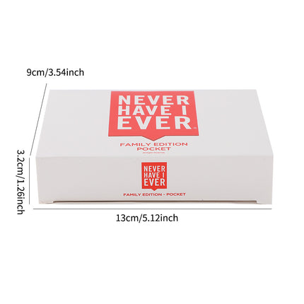 2-Pack Never Have I Ever Card Game(Red & White Sets) - Interactive Party Tabletop Game & Hilarious Social Icebreaker for Teens and Adults.