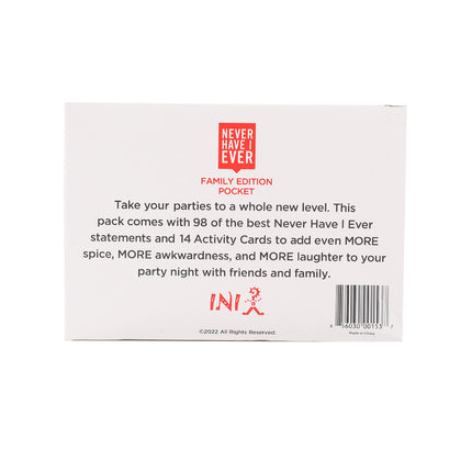 2-Pack Never Have I Ever Card Game(Red & White Sets) - Interactive Party Tabletop Game & Hilarious Social Icebreaker for Teens and Adults.