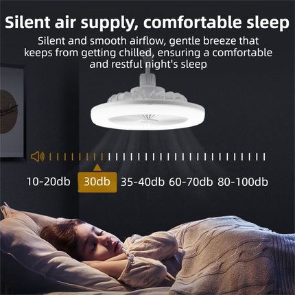 Black Remote LED Ceiling Fan Light with Aromatherapy Slot and Removable E27 Base Socket -  Timer & Dimmable & 3-Speed & 3-Color Temperature Adjustable.