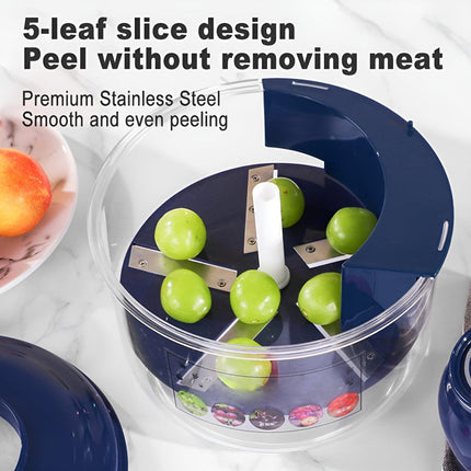 Blue Automatic Grape Peeler Machine - High-Efficiency & Mess-Free, Electric Fruit Skin Remover for Home Fruit-Lover & Commercial Tea Shops.