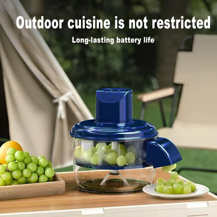 Blue Automatic Grape Peeler Machine - High-Efficiency & Mess-Free, Electric Fruit Skin Remover for Home Fruit-Lover & Commercial Tea Shops.