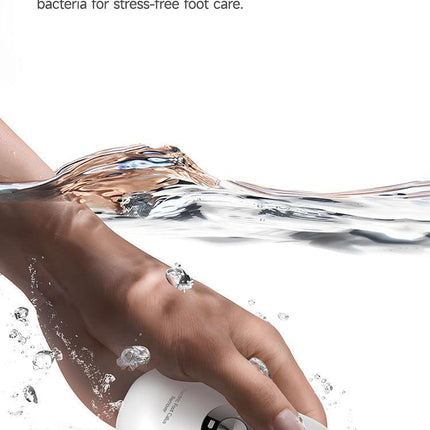 Black A1 Compact Electric Foot Dead Skin and Callus Remover - IPX6 Pedicure Tool with 3-Speed Mode & Dual 360°Rotating Stainless Steel Heads.