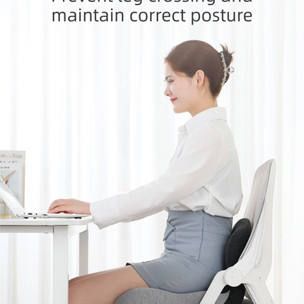 Black Ergonomic Memory Foam Seat Cushion & Lumbar Support(44x42x32CM) - Relieves Sciatica & Corrects Posture with Breathable Cover.