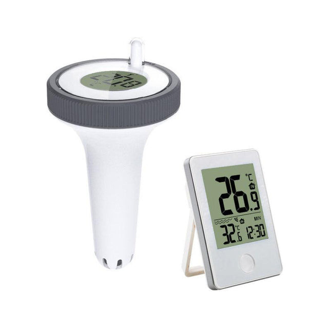 Wireless Pool Thermometer with Indoor Receiver(60M Range) - IPX7 Remote Floating Water Temperature Sensor for Pools, Spas & Hot Tubs.