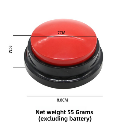 4-Pack Durable Dog-Talking Buttons & Recordable Voice Boxes - Interactive Vibrant Colors Speech Training Toy.