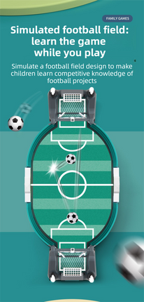 2-Player Large Interactive Tabletop Football Battle Toy for Kids & Adults with 6 Mini Soccer Balls(42x21x9CM) - No Battery Required.