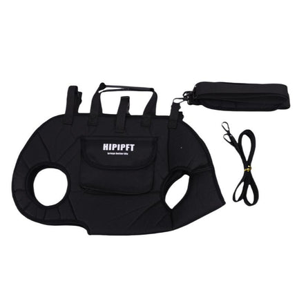 Black 4-in-1 Multi-Functional Pet Carrier Bag with Detachable Strap & 1.5M Traction Rope - Lightweight Breathable Travel Sling for Cats & Dogs - Sizes XL(Up to 11.5kg).