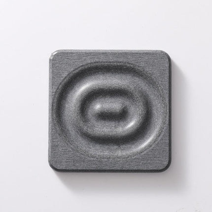 6-Pack Dark Grey Instant Dry Diatomite Square Coaster Tray(10x10CM) - Ultra-Absorbent Bathroom Sink Caddy & Cup Mat.