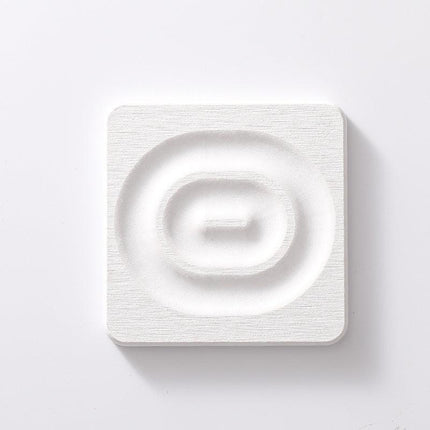 6-Pack White Instant Dry Diatomite Square Coaster Tray(10x10CM) - Ultra-Absorbent Bathroom Sink Caddy & Cup Mat.