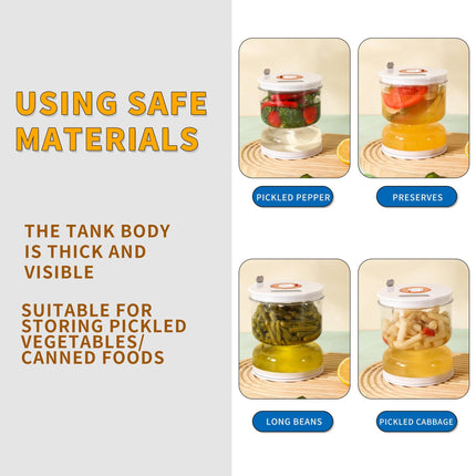 Food-Grade Pickle Hourglass Jar with Strainer Flip - 200ml Compact Kitchen Wet and Dry Separation Container for Olives, Jalapeños & Pickles.