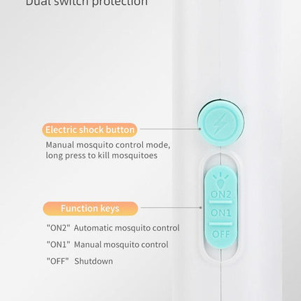2-in-1 Foldable Electric Mosquito Swatter & UV Light Killer Lamp with 180° Rotating Head and Base - Wall-Mounted & Self-Standing Non-Toxic Pest Control.