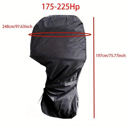 Heavy-Duty Full Marine Engine Coverage for 175-225HP - Waterproof & UV Resistant All-Weather Boat Engine Protector.