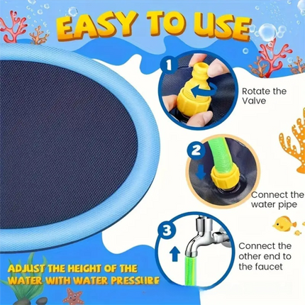 Portable Outdoor 60CM Cooling Pad for Pets & Kids - Summer Cooling Fountain for Backyard & Garden.