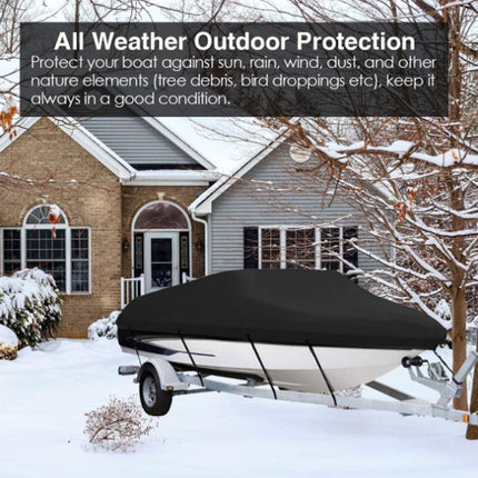 Sliver Heavy-Duty V-Hull Shield for 16 to 18 FT Yachts - All-Weather Water / Dust / UV Resistant 190T Silver Coated  Marine Protector.