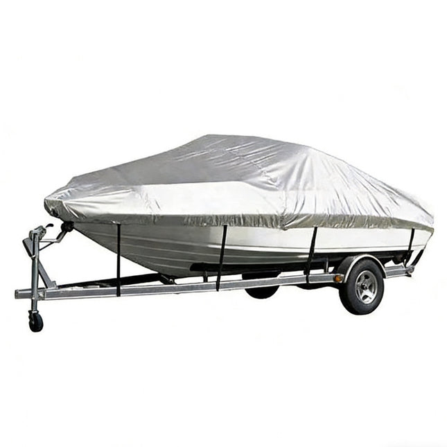 Sliver Heavy-Duty V-Hull Shield for 20 to 22 FT Yachts - All-Weather Water / Dust / UV Resistant 190T Silver Coated  Marine Protector.