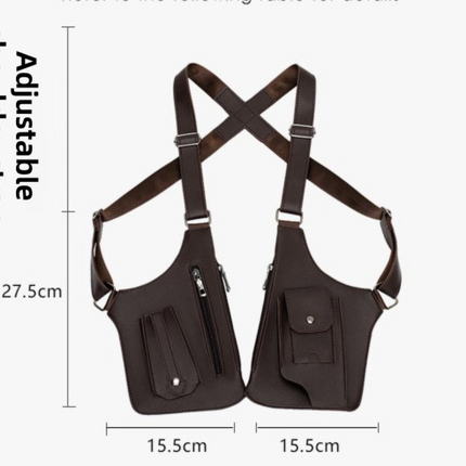 Pink Multi-functional Expandable Men's Tactical Chest Rig Bag - Waterproof & Lightweight Retro Underarm Pack.